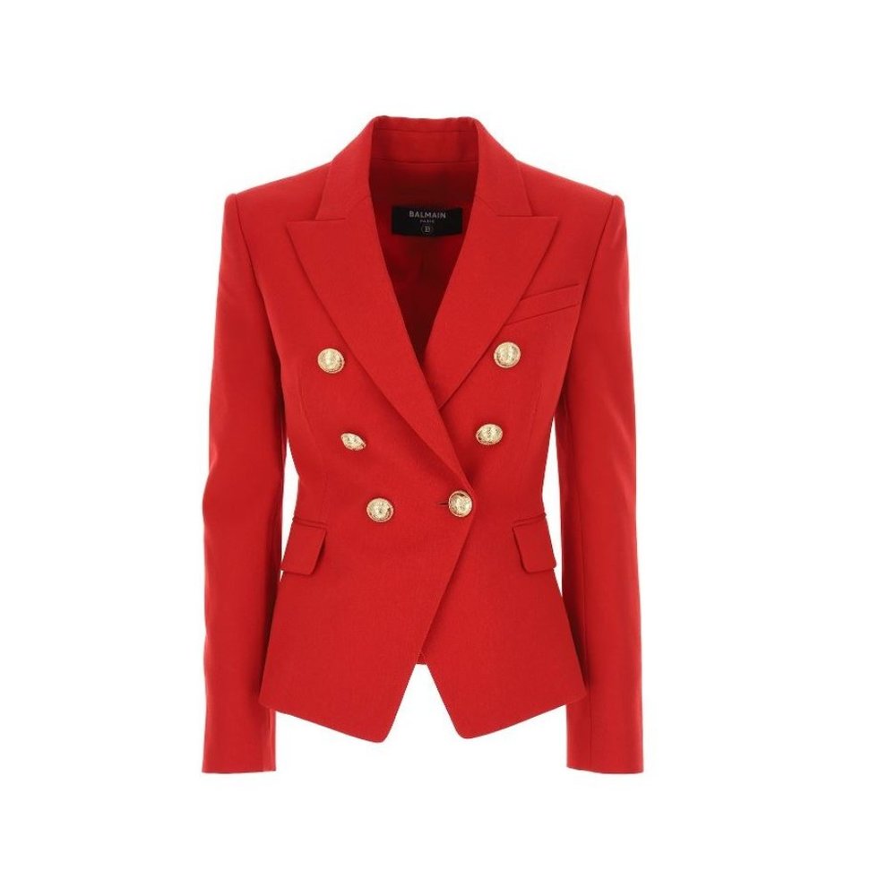Balmain RED Wool blazer size 36